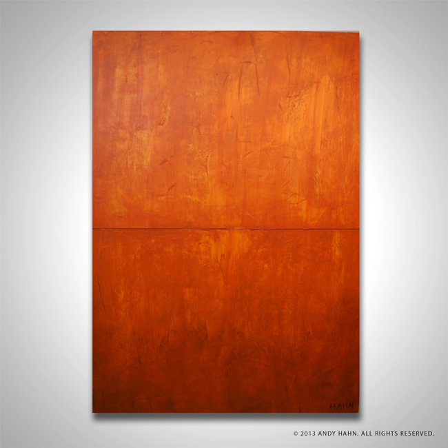 orange modern abstract painting