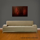 online art gallery item: abstract painting, original art in a modern room