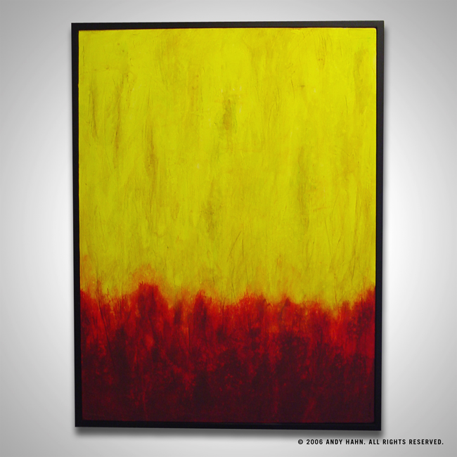 abstract paintings, original art, contemporary painting, red, yellow, black frame